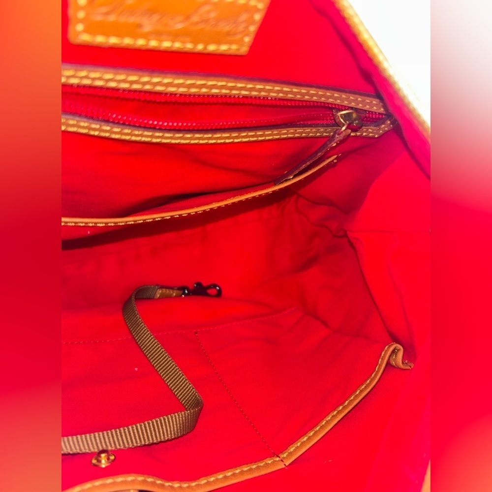 Dooney And Bourke Leather Shoulder Bag, Handbag Mustard - Picture 15 of 16